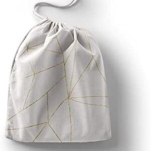 بوناميزون شنطة منتجات قطنية مطبوعة مع رباط، شنطة بقالة قابلة لاعادة الاستخدام، اكياس صديقة للبيئة وقابلة للتحلل البيولوجي، شنطة سفر، شنط تسوق، صديقة للبيئة، قابلة للطي، المقاس: 12×15 سم، قماش