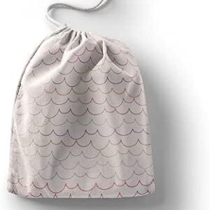 بوناميزون شنطة منتجات قطنية مطبوعة مع رباط، شنطة بقالة قابلة لاعادة الاستخدام، اكياس صديقة للبيئة وقابلة للتحلل البيولوجي، شنطة سفر، شنط تسوق، صديقة للبيئة، قابلة للطي، المقاس: 12×15 سم، قماش