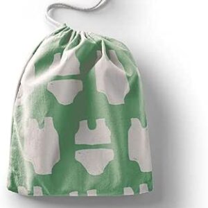 بوناميزون شنطة منتجات قطنية مطبوعة مع رباط، شنطة بقالة قابلة لاعادة الاستخدام، اكياس صديقة للبيئة وقابلة للتحلل البيولوجي، شنطة سفر، شنط تسوق، صديقة للبيئة، قابلة للطي، المقاس: 12×15 سم، قماش