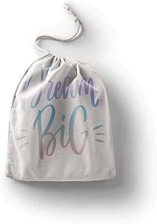 بوناميزون شنطة منتجات قطنية مطبوعة مع رباط، شنطة بقالة قابلة لاعادة الاستخدام، اكياس صديقة للبيئة وقابلة للتحلل البيولوجي، شنطة سفر، شنط تسوق، صديقة للبيئة، قابلة للطي، المقاس: 20×30 سم، قماش