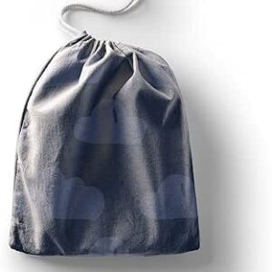 بوناميزون شنطة منتجات قطنية مطبوعة مع رباط، شنطة بقالة قابلة لاعادة الاستخدام، اكياس صديقة للبيئة وقابلة للتحلل البيولوجي، شنطة سفر، شنط تسوق، صديقة للبيئة، قابلة للطي، المقاس: 12×15 سم، قماش