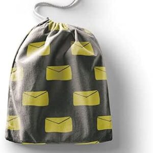 بوناميزون شنطة منتجات قطنية مطبوعة مع رباط، شنطة بقالة قابلة لاعادة الاستخدام، اكياس صديقة للبيئة وقابلة للتحلل البيولوجي، شنطة سفر، شنط تسوق، صديقة للبيئة، قابلة للطي، المقاس: 12×15 سم، قماش