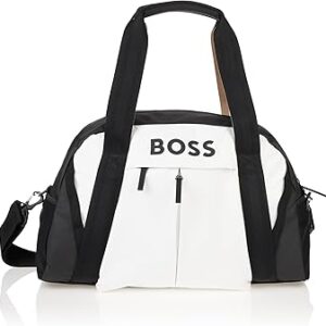 بوس شنطة دفل صغيرة بشعار متباين من ستورمي، لون اللوز ميلك، جلد