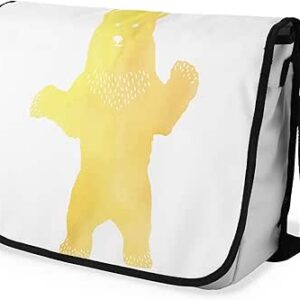 بوناميزون شنطة ماسنجر مدرسية مطبوعة رقميا مع حزام اسود للطلاب، شنطة كروس وشنطة ساعي، شنطة كتف للمدرسة، العودة الى المدرسة، المقاس: 29 × 36 سم