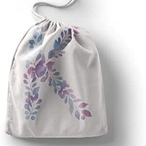 بوناميزون شنطة منتجات قطنية مطبوعة مع رباط، شنطة بقالة قابلة لاعادة الاستخدام، اكياس صديقة للبيئة وقابلة للتحلل البيولوجي، شنطة سفر، شنط تسوق، صديقة للبيئة، قابلة للطي، المقاس: 12×15 سم، قماش