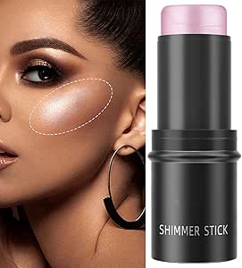 قلم هايلايتر لامع مقاوم للماء من فريدنل®، بودرة هايلايتر برونزر بملمس كريمي فضي وذهبي فاتح (فريدنل #)