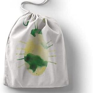 بوناميزون شنطة منتجات قطنية مطبوعة مع رباط، شنطة بقالة قابلة لاعادة الاستخدام، اكياس صديقة للبيئة وقابلة للتحلل البيولوجي، شنطة سفر، شنط تسوق، صديقة للبيئة، قابلة للطي، المقاس: 12×15 سم، قماش