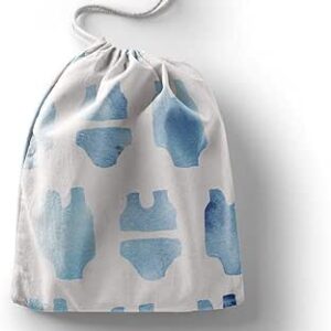 بوناميزون شنطة منتجات قطنية مطبوعة مع رباط، شنطة بقالة قابلة لاعادة الاستخدام، اكياس صديقة للبيئة وقابلة للتحلل البيولوجي، شنطة سفر، شنط تسوق، صديقة للبيئة، قابلة للطي، المقاس: 12×15 سم، قماش