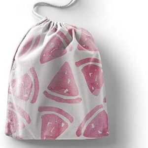 بوناميزون شنطة منتجات قطنية مطبوعة مع رباط، شنطة بقالة قابلة لاعادة الاستخدام، اكياس صديقة للبيئة وقابلة للتحلل البيولوجي، شنطة سفر، شنط تسوق، صديقة للبيئة، قابلة للطي، المقاس: 12×15 سم، لوحة قماشية