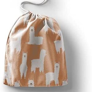 بوناميزون شنطة منتجات قطنية مطبوعة مع رباط، شنطة بقالة قابلة لاعادة الاستخدام، اكياس صديقة للبيئة وقابلة للتحلل البيولوجي، شنطة سفر، شنط تسوق، صديقة للبيئة، قابلة للطي، المقاس: 12×15 سم