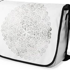 بوناميزون شنطة ماسنجر مدرسية مطبوعة رقميا مع حزام اسود للطلاب، شنطة كروس وشنطة ساعي، شنطة كتف للمدرسة، العودة الى المدرسة، المقاس: 29 × 36 سم