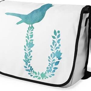 بوناميزون شنطة ماسنجر مدرسية مطبوعة رقميا مع حزام اسود للطلاب، شنطة كروس وشنطة ساعي، شنطة كتف للمدرسة، العودة الى المدرسة، المقاس: 29 × 36 سم