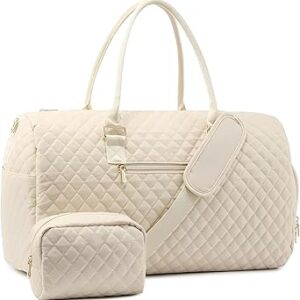 شنط سفر للنساء شنطة لعطلة نهاية الاسبوع حمل ليلية مع جيب للاحذية وشنطة ادوات الزينة مستشفى الامهات للعمل والولادة بيج