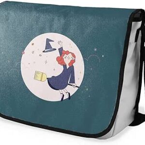 بوناميزون شنطة ماسنجر مدرسية مطبوعة رقميا للطلاب، شنطة كروس بودي وشنطة ساعي، شنطة كتف للمدرسة، العودة الى المدرسة، المقاس: 29 × 36 سم، ألوان متعددة