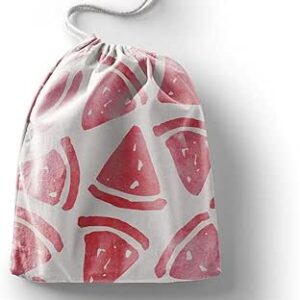 بوناميزون شنطة منتجات قطنية مطبوعة مع رباط، شنطة بقالة قابلة لاعادة الاستخدام، اكياس صديقة للبيئة وقابلة للتحلل البيولوجي، شنطة سفر، شنط تسوق، صديقة للبيئة، قابلة للطي، المقاس: 12×15 سم، قماش