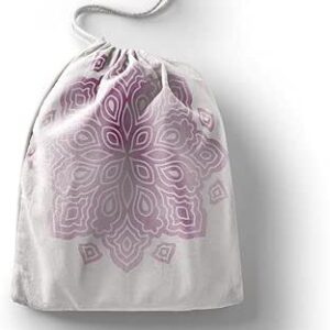 بوناميزون شنطة منتجات قطنية مطبوعة مع رباط، شنطة بقالة قابلة لاعادة الاستخدام، اكياس صديقة للبيئة وقابلة للتحلل البيولوجي، شنطة سفر، شنط تسوق، صديقة للبيئة، قابلة للطي، المقاس: 12×15 سم، لوحة قماشية