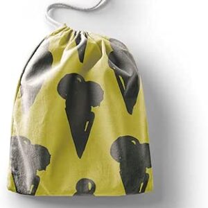 بوناميزون شنطة منتجات قطنية مطبوعة مع رباط، شنطة بقالة قابلة لاعادة الاستخدام، اكياس صديقة للبيئة وقابلة للتحلل البيولوجي، شنطة سفر، شنط تسوق، صديقة للبيئة، قابلة للطي، المقاس: 12×15 سم، قماش