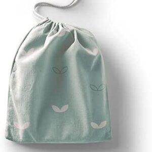 بوناميزون شنطة منتجات قطنية مطبوعة مع رباط، شنطة بقالة قابلة لاعادة الاستخدام، اكياس صديقة للبيئة وقابلة للتحلل البيولوجي، شنطة سفر، شنط تسوق، صديقة للبيئة، قابلة للطي، المقاس: 12×15 سم، قماش