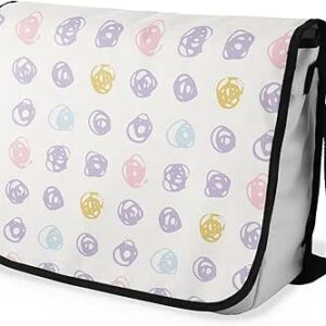 بوناميزون شنطة ماسنجر مدرسية مطبوعة رقميا مع حزام اسود للطلاب، شنطة كروس وشنطة ساعي، شنطة كتف للمدرسة، العودة الى المدرسة، المقاس: 29 × 36 سم