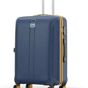 سفاري شنطة سفر كبيرة نيو 8 عجلات مقاس 77 سم من ثوريوم، شنطة صلبة من البولي كربونات بنظام عجلات 360 درجة، شنط سفر للسفر، ازرق جرافيت