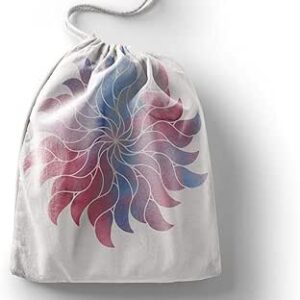بوناميزون شنطة منتجات قطنية مطبوعة مع رباط، شنطة بقالة قابلة لاعادة الاستخدام، اكياس صديقة للبيئة وقابلة للتحلل البيولوجي، شنطة سفر، شنط تسوق، صديقة للبيئة، قابلة للطي، المقاس: 12×15 سم