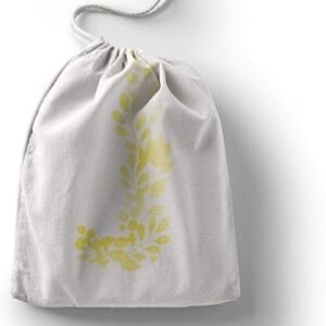 بوناميزون شنطة منتجات قطنية مطبوعة مع رباط، شنطة بقالة قابلة لاعادة الاستخدام، اكياس صديقة للبيئة وقابلة للتحلل البيولوجي، شنطة سفر، شنط تسوق، صديقة للبيئة، قابلة للطي، المقاس: 12×15 سم، لوحة قماشية