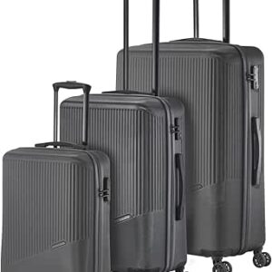 ترافيليتي مجموعة شنط سفر بـ4 عجلات من سلسلة بالي مكونة من 3 قطع بمقاسات L/M/S، عجلات بهيكل صلب من مادة ABS