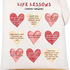 جيه ان اي اي بي شنطة يد كبيرة توت بتصميم دروس الحياة من سينغر ليريكس، شنطة كتف مستوحاة من كلمات الاغاني