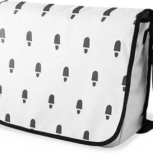 بوناميزون شنطة ماسنجر مدرسية مطبوعة رقميا مع حزام اسود للطلاب، شنطة كروس وشنطة ساعي، شنطة كتف للمدرسة، العودة الى المدرسة، المقاس: 29 × 36 سم