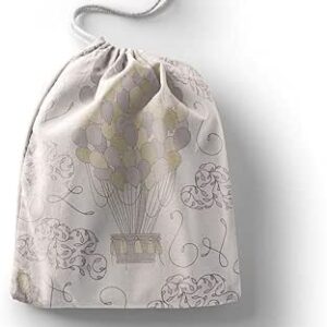 بوناميزون شنطة منتجات قطنية مطبوعة مع رباط، شنطة بقالة قابلة لاعادة الاستخدام، اكياس صديقة للبيئة وقابلة للتحلل البيولوجي، شنطة سفر، شنط تسوق، صديقة للبيئة، قابلة للطي، المقاس: 12×15 سم