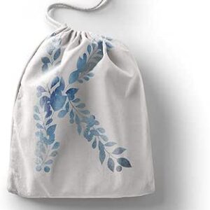 بوناميزون شنطة منتجات قطنية مطبوعة مع رباط، شنطة بقالة قابلة لاعادة الاستخدام، اكياس صديقة للبيئة وقابلة للتحلل البيولوجي، شنطة سفر، شنط تسوق، صديقة للبيئة، قابلة للطي، المقاس: 12×15 سم، لوحة قماشية