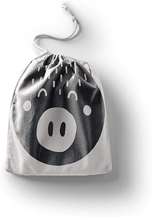 بوناميزون شنطة منتجات قطنية مطبوعة مع رباط، شنطة بقالة قابلة لاعادة الاستخدام، اكياس صديقة للبيئة وقابلة للتحلل البيولوجي، شنطة سفر، شنط تسوق، صديقة للبيئة، قابلة للطي، المقاس: 20×30 سم