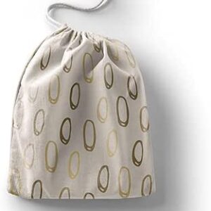 بوناميزون شنطة منتجات قطنية مطبوعة مع رباط، شنطة بقالة قابلة لاعادة الاستخدام، اكياس صديقة للبيئة وقابلة للتحلل البيولوجي، شنطة سفر، شنط تسوق، صديقة للبيئة، قابلة للطي، المقاس: 12×15 سم، قماش