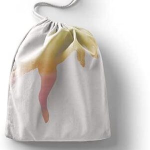 بوناميزون شنطة منتجات قطنية مطبوعة مع رباط، شنطة بقالة قابلة لاعادة الاستخدام، اكياس صديقة للبيئة وقابلة للتحلل البيولوجي، شنطة سفر، شنط تسوق، صديقة للبيئة، قابلة للطي، المقاس: 12×15 سم، لوحة قماشية