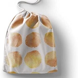 بوناميزون شنطة منتجات قطنية مطبوعة مع رباط، شنطة بقالة قابلة لاعادة الاستخدام، اكياس صديقة للبيئة وقابلة للتحلل البيولوجي، شنطة سفر، شنط تسوق، صديقة للبيئة، قابلة للطي، المقاس: 12×15 سم، قماش