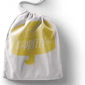بوناميزون شنطة منتجات قطنية مطبوعة مع رباط، شنطة بقالة قابلة لاعادة الاستخدام، اكياس صديقة للبيئة وقابلة للتحلل البيولوجي، شنطة سفر، شنط تسوق، صديقة للبيئة، قابلة للطي، المقاس: 12×15 سم، قماش