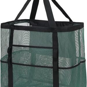 فاممارت حقيبة شاطئ شبكية، حقيبة شاطئ كبيرة جدًا مع جيب بسحاب، حقيبة حمام السباحة للرحلات البحرية / السباحة / العطلات الأساسية