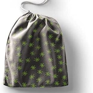 بوناميزون شنطة منتجات قطنية مطبوعة مع رباط، شنطة بقالة قابلة لاعادة الاستخدام، اكياس صديقة للبيئة وقابلة للتحلل البيولوجي، شنطة سفر، شنط تسوق، صديقة للبيئة، قابلة للطي، المقاس: 12×15 سم