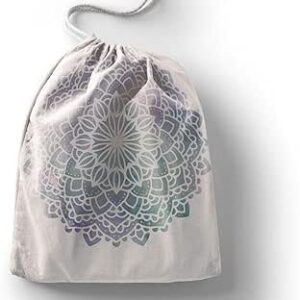 بوناميزون شنطة منتجات قطنية مطبوعة مع رباط، شنطة بقالة قابلة لاعادة الاستخدام، اكياس صديقة للبيئة وقابلة للتحلل البيولوجي، شنطة سفر، شنط تسوق، صديقة للبيئة، قابلة للطي، المقاس: 12×15 سم