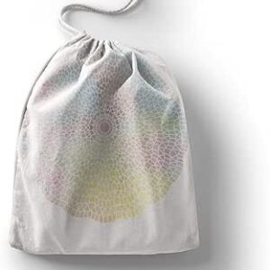 بوناميزون شنطة منتجات قطنية مطبوعة مع رباط، شنطة بقالة قابلة لاعادة الاستخدام، اكياس صديقة للبيئة وقابلة للتحلل البيولوجي، شنطة سفر، شنط تسوق، صديقة للبيئة، قابلة للطي، المقاس: 20×30 سم، قماش