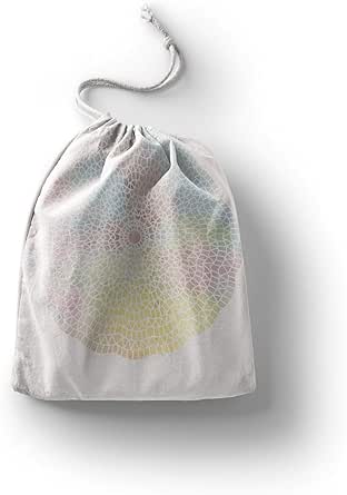 بوناميزون شنطة منتجات قطنية مطبوعة مع رباط، شنطة بقالة قابلة لاعادة الاستخدام، اكياس صديقة للبيئة وقابلة للتحلل البيولوجي، شنطة سفر، شنط تسوق، صديقة للبيئة، قابلة للطي، المقاس: 20×30 سم، قماش