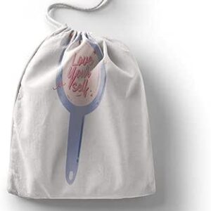 بوناميزون شنطة منتجات قطنية مطبوعة مع رباط، شنطة بقالة قابلة لاعادة الاستخدام، اكياس صديقة للبيئة وقابلة للتحلل البيولوجي، شنطة سفر، شنط تسوق، صديقة للبيئة، قابلة للطي، المقاس: 20×30 سم