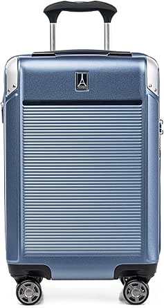 ترافيل برو حقيبة سفر بلاتينيوم ايليت بعجلات دوارة قابلة للتوسيع مع قفل تي اس ايه بهيكل صلب من البولي كربونات