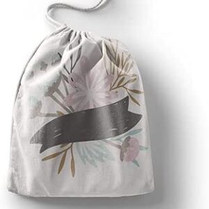 بوناميزون شنطة منتجات قطنية مطبوعة مع رباط، شنطة بقالة قابلة لاعادة الاستخدام، اكياس صديقة للبيئة وقابلة للتحلل البيولوجي، شنطة سفر، شنط تسوق، صديقة للبيئة، قابلة للطي، المقاس: 12×15 سم