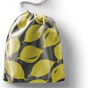 بوناميزون شنطة منتجات قطنية مطبوعة مع رباط، شنطة بقالة قابلة لاعادة الاستخدام، اكياس صديقة للبيئة وقابلة للتحلل البيولوجي، شنطة سفر، شنط تسوق، صديقة للبيئة، قابلة للطي، المقاس: 12×15 سم، قماش