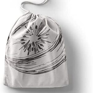 بوناميزون شنطة منتجات قطنية مطبوعة مع رباط، شنطة بقالة قابلة لاعادة الاستخدام، اكياس صديقة للبيئة وقابلة للتحلل البيولوجي، شنطة سفر، شنط تسوق، صديقة للبيئة، قابلة للطي، المقاس: 12×15 سم