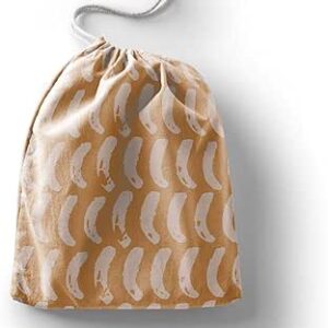 بوناميزون شنطة منتجات قطنية مطبوعة مع رباط، شنطة بقالة قابلة لاعادة الاستخدام، اكياس صديقة للبيئة وقابلة للتحلل البيولوجي، شنطة سفر، شنط تسوق، صديقة للبيئة، قابلة للطي، المقاس: 12×15 سم، قماش