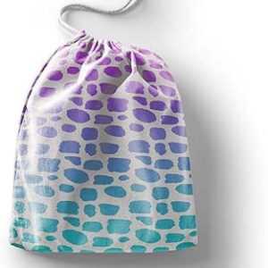 بوناميزون شنطة منتجات قطنية مطبوعة مع رباط، شنطة بقالة قابلة لاعادة الاستخدام، اكياس صديقة للبيئة وقابلة للتحلل البيولوجي، شنطة سفر، شنط تسوق، صديقة للبيئة، قابلة للطي، المقاس: 20×30 سم، قماش