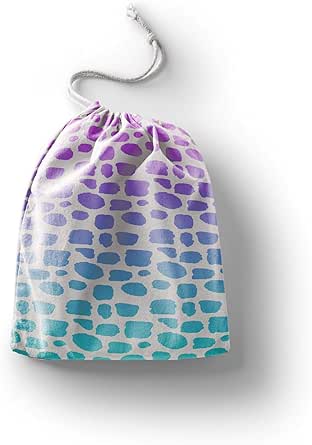 بوناميزون شنطة منتجات قطنية مطبوعة مع رباط، شنطة بقالة قابلة لاعادة الاستخدام، اكياس صديقة للبيئة وقابلة للتحلل البيولوجي، شنطة سفر، شنط تسوق، صديقة للبيئة، قابلة للطي، المقاس: 20×30 سم، قماش