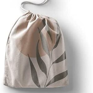 بوناميزون شنطة منتجات قطنية مطبوعة مع رباط، شنطة بقالة قابلة لاعادة الاستخدام، اكياس صديقة للبيئة وقابلة للتحلل البيولوجي، شنطة سفر، شنط تسوق، صديقة للبيئة، قابلة للطي، المقاس: 20×30 سم